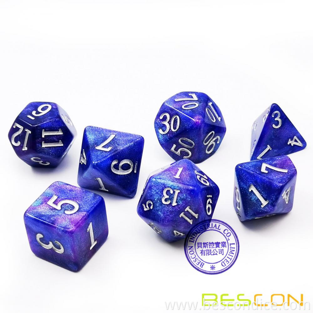7pcs Polyhedral Rpg Dice Set Milky Way 2 7pcs Polyhedral Rpg Dice Set Milky Way 2